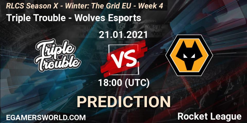 Triple Trouble vs Wolves Esports: Betting TIp, Match Prediction. 21.01.21. Rocket League, RLCS Season X - Winter: The Grid EU - Week 4