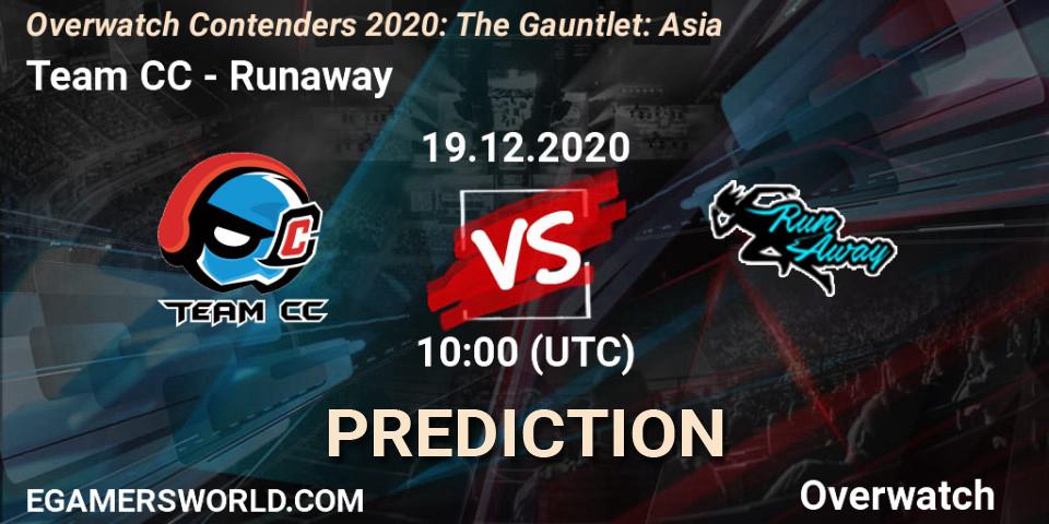 Team CC vs Runaway: Betting TIp, Match Prediction. 19.12.20. Overwatch, Overwatch Contenders 2020: The Gauntlet: Asia
