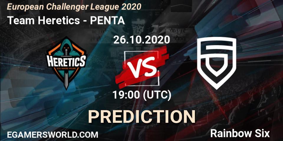Team Heretics vs PENTA: Betting TIp, Match Prediction. 26.10.20. Rainbow Six, European Challenger League 2020