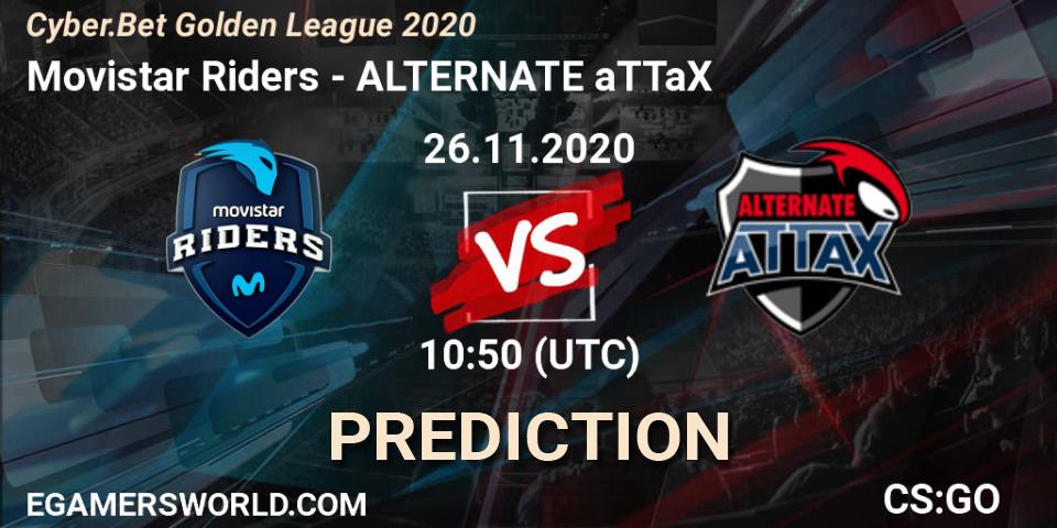 Movistar Riders vs ALTERNATE aTTaX: Betting TIp, Match Prediction. 26.11.20. CS2 (CS:GO), Cyber.Bet Golden League 2020