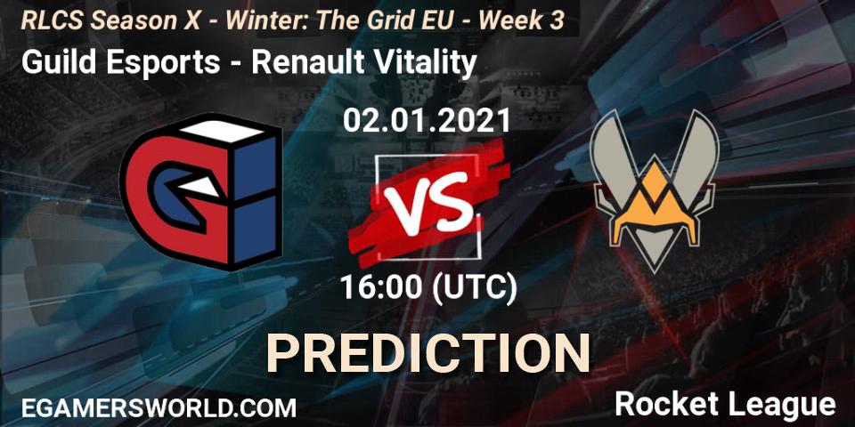 Guild Esports vs Renault Vitality: Betting TIp, Match Prediction. 02.01.21. Rocket League, RLCS Season X - Winter: The Grid EU - Week 3