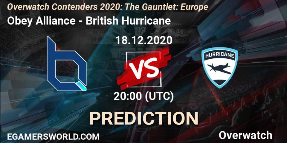 Obey Alliance vs British Hurricane: Betting TIp, Match Prediction. 18.12.20. Overwatch, Overwatch Contenders 2020: The Gauntlet: Europe