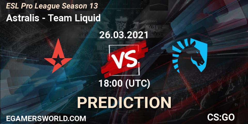 Astralis vs Team Liquid: Betting TIp, Match Prediction. 26.03.21. CS2 (CS:GO), ESL Pro League Season 13
