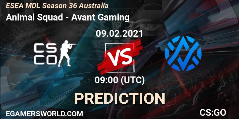Animal Squad vs Avant Gaming: Betting TIp, Match Prediction. 09.02.21. CS2 (CS:GO), MDL ESEA Season 36: Australia - Premier Division