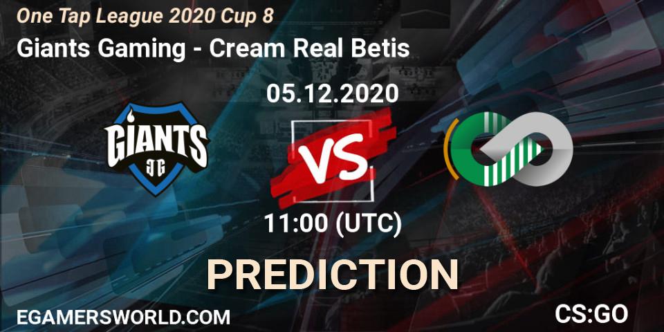 Giants Gaming vs Cream Real Betis: Betting TIp, Match Prediction. 05.12.20. CS2 (CS:GO), One Tap League 2020 Cup 8