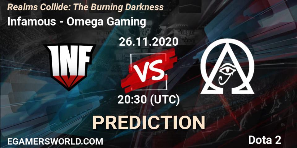 Infamous vs Omega Gaming: Betting TIp, Match Prediction. 26.11.20. Dota 2, Realms Collide: The Burning Darkness
