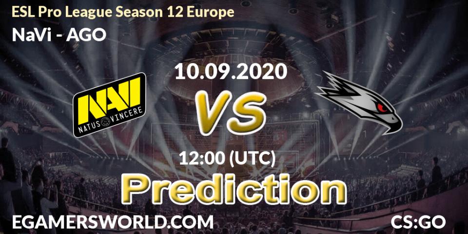 NaVi vs AGO: Betting TIp, Match Prediction. 10.09.20. CS2 (CS:GO), ESL Pro League Season 12 Europe