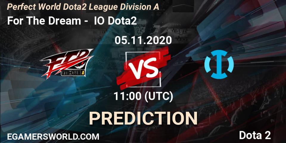 For The Dream vs IO Dota2: Betting TIp, Match Prediction. 05.11.20. Dota 2, Perfect World Dota2 League Division A