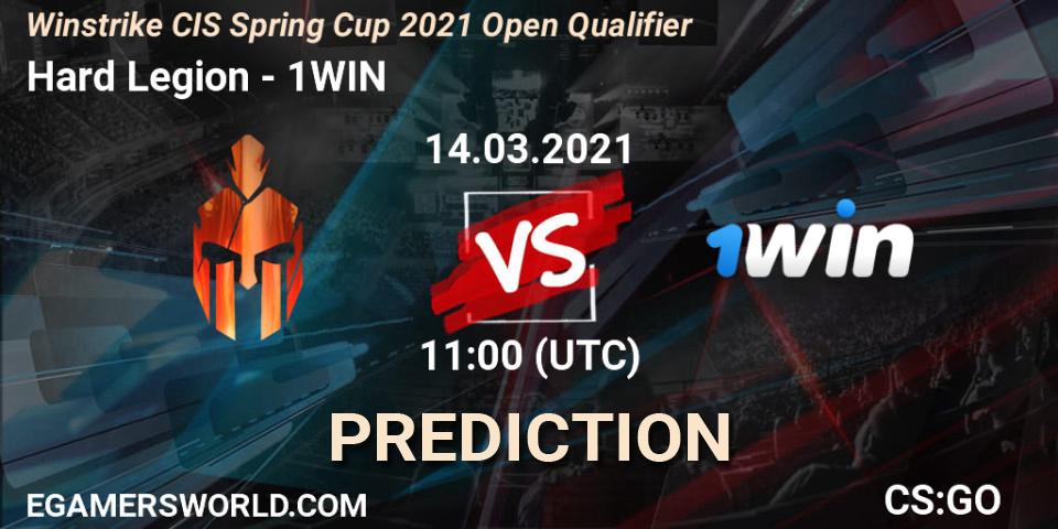 Hard Legion vs 1WIN: Betting TIp, Match Prediction. 14.03.21. CS2 (CS:GO), Winstrike CIS Cup Spring 2021: Open Qualifier