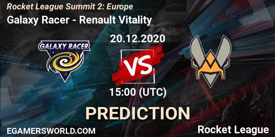 Galaxy Racer vs Renault Vitality: Betting TIp, Match Prediction. 20.12.20. Rocket League, Rocket League Summit 2: Europe