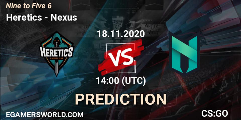 Heretics vs Nexus: Betting TIp, Match Prediction. 18.11.20. CS2 (CS:GO), Nine to Five 6