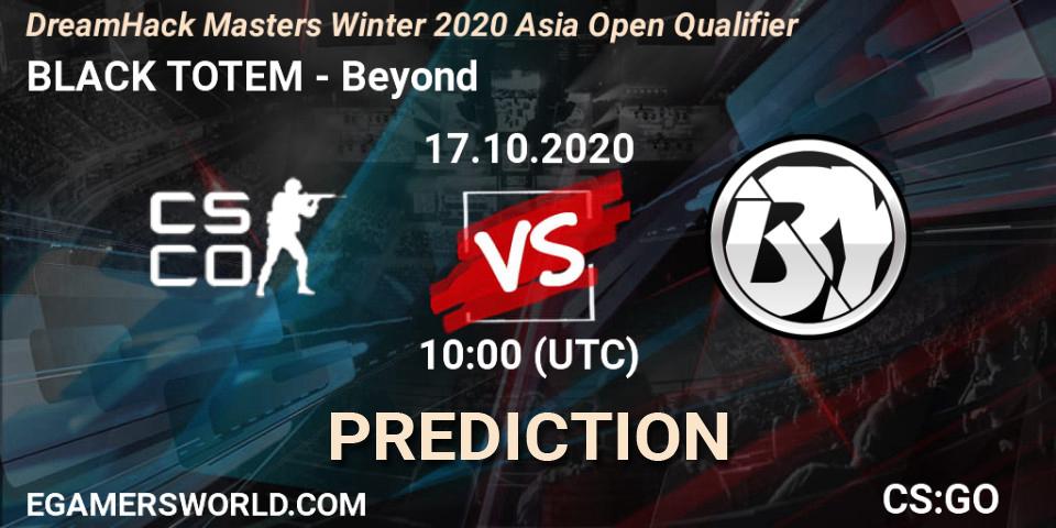 BLACK TOTEM vs Beyond: Betting TIp, Match Prediction. 17.10.20. CS2 (CS:GO), DreamHack Masters Winter 2020 Asia Open Qualifier