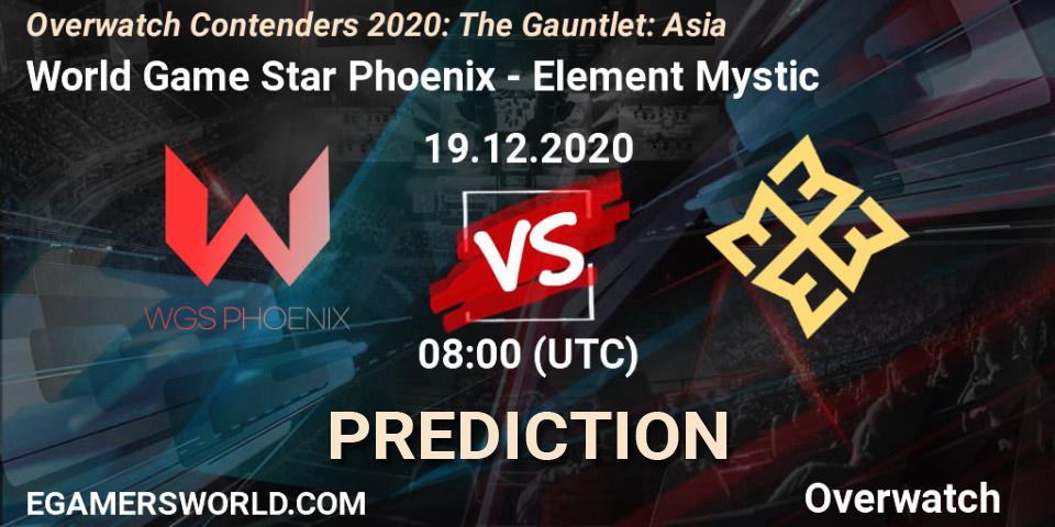 World Game Star Phoenix vs Element Mystic: Betting TIp, Match Prediction. 19.12.20. Overwatch, Overwatch Contenders 2020: The Gauntlet: Asia