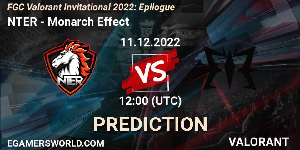 NTER vs Monarch Effect: Betting TIp, Match Prediction. 11.12.22. VALORANT, FGC Valorant Invitational 2022: Epilogue