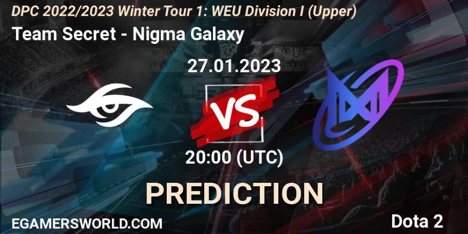 Team Secret vs Nigma Galaxy: Betting TIp, Match Prediction. 27.01.23. Dota 2, DPC 2022/2023 Winter Tour 1: WEU Division I (Upper)