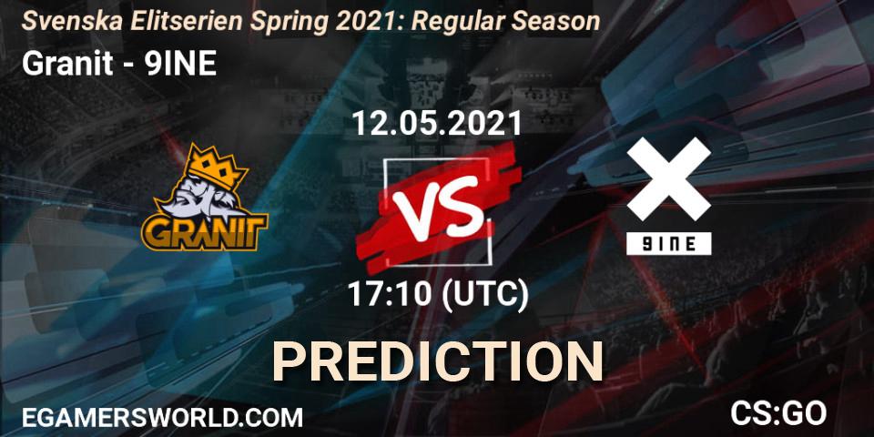 Granit vs 9INE: Betting TIp, Match Prediction. 12.05.21. CS2 (CS:GO), Svenska Elitserien Spring 2021: Regular Season