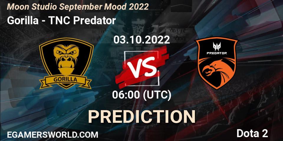 Gorilla vs TNC Predator: Betting TIp, Match Prediction. 03.10.22. Dota 2, Moon Studio September Mood 2022