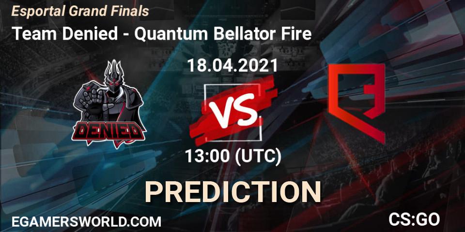 Team Denied vs Quantum Bellator Fire: Betting TIp, Match Prediction. 18.04.21. CS2 (CS:GO), Esportal Grand Finals
