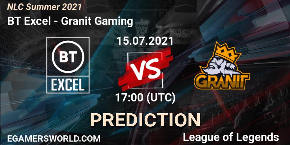 BT Excel vs Granit Gaming: Betting TIp, Match Prediction. 15.07.21. LoL, NLC Summer 2021