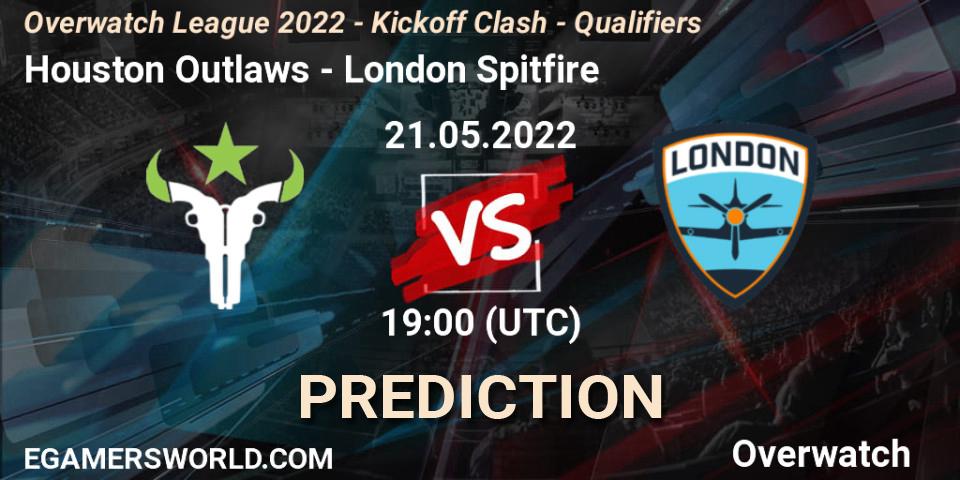 Houston Outlaws vs London Spitfire: Betting TIp, Match Prediction. 21.05.22. Overwatch, Overwatch League 2022 - Kickoff Clash - Qualifiers
