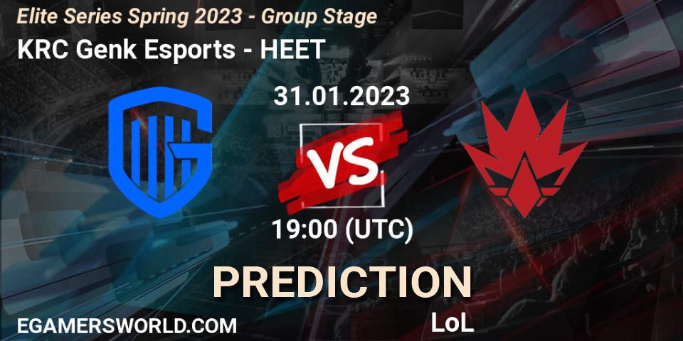 KRC Genk Esports vs HEET: Betting TIp, Match Prediction. 31.01.23. LoL, Elite Series Spring 2023 - Group Stage