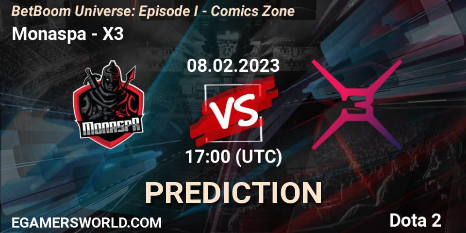 Monaspa vs X3: Betting TIp, Match Prediction. 08.02.23. Dota 2, BetBoom Universe: Episode I - Comics Zone