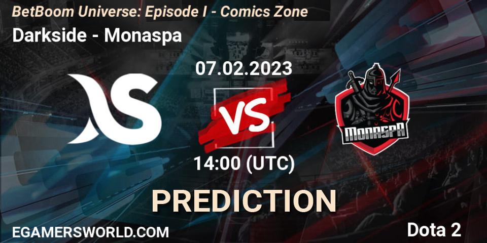 Darkside vs Monaspa: Betting TIp, Match Prediction. 07.02.23. Dota 2, BetBoom Universe: Episode I - Comics Zone