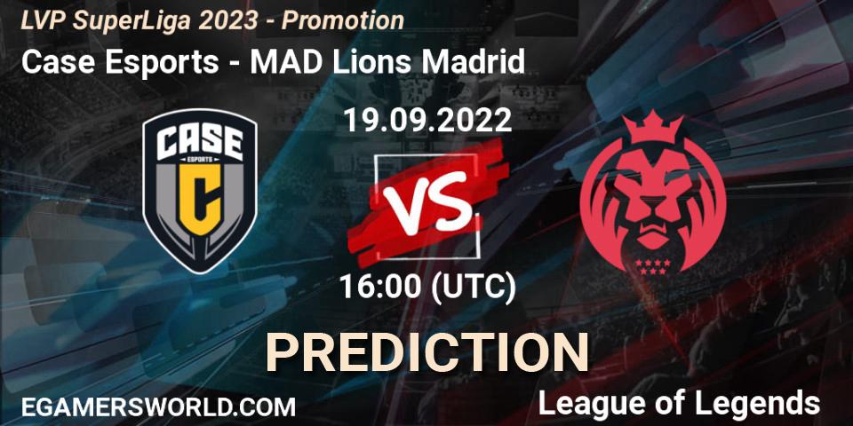 Case Esports vs MAD Lions Madrid: Betting TIp, Match Prediction. 19.09.22. LoL, LVP SuperLiga 2023 - Promotion