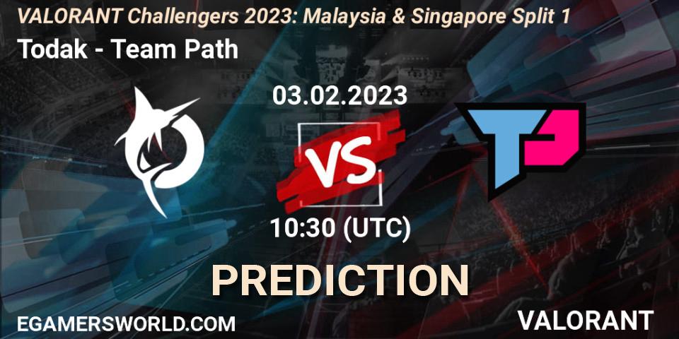 Todak vs Team Path: Betting TIp, Match Prediction. 03.02.23. VALORANT, VALORANT Challengers 2023: Malaysia & Singapore Split 1