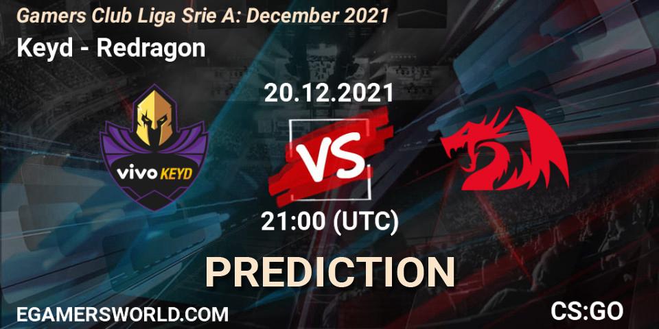 Keyd vs Redragon: Betting TIp, Match Prediction. 20.12.21. CS2 (CS:GO), Gamers Club Liga Série A: December 2021