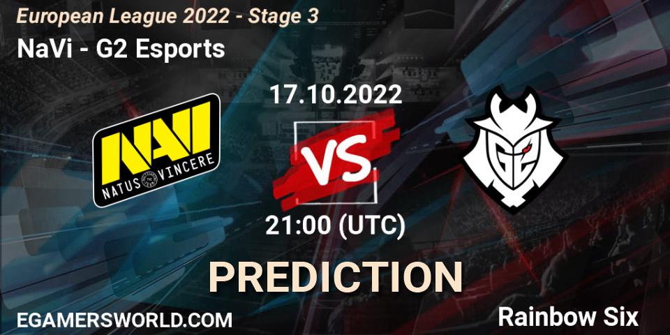 NaVi vs G2 Esports: Betting TIp, Match Prediction. 17.10.22. Rainbow Six, European League 2022 - Stage 3