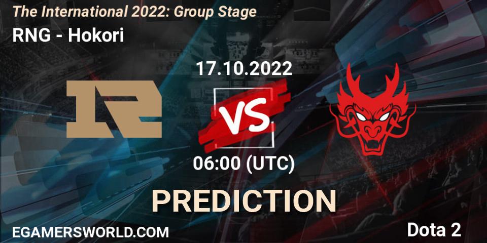 RNG vs Hokori: Betting TIp, Match Prediction. 17.10.22. Dota 2, The International 2022: Group Stage