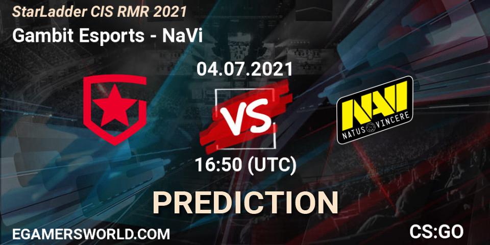 Gambit Esports vs NaVi: Betting TIp, Match Prediction. 04.07.21. CS2 (CS:GO), StarLadder CIS RMR 2021
