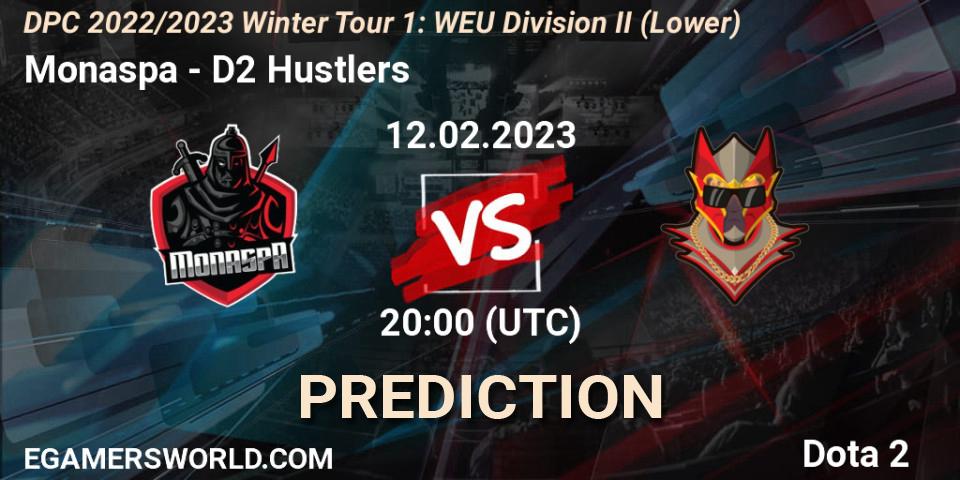 Monaspa vs D2 Hustlers: Betting TIp, Match Prediction. 12.02.23. Dota 2, DPC 2022/2023 Winter Tour 1: WEU Division II (Lower)
