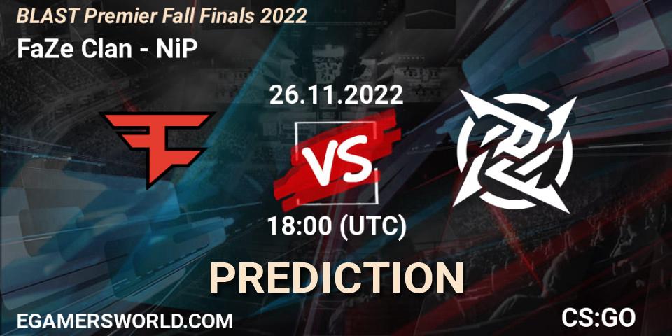 FaZe Clan vs NiP: Betting TIp, Match Prediction. 26.11.22. CS2 (CS:GO), BLAST Premier Fall Finals 2022