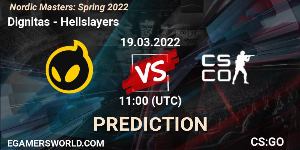 Dignitas vs Hellslayers: Betting TIp, Match Prediction. 19.03.22. CS2 (CS:GO), Nordic Masters: Spring 2022