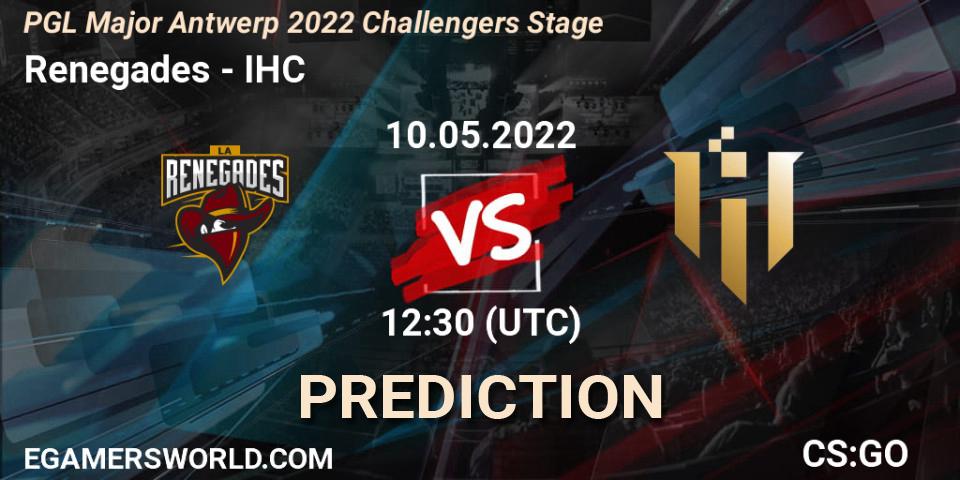 Renegades vs IHC: Betting TIp, Match Prediction. 10.05.22. CS2 (CS:GO), PGL Major Antwerp 2022 Challengers Stage