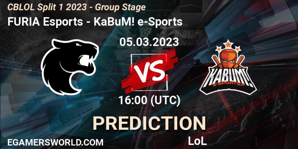 FURIA Esports vs KaBuM! e-Sports: Betting TIp, Match Prediction. 05.03.23. LoL, CBLOL Split 1 2023 - Group Stage