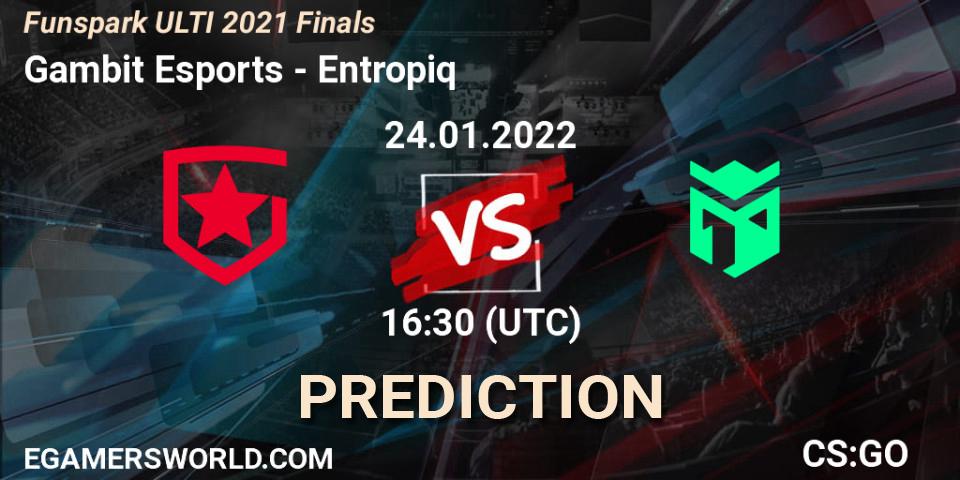 Gambit Esports vs Entropiq: Betting TIp, Match Prediction. 24.01.22. CS2 (CS:GO), Funspark ULTI 2021 Finals