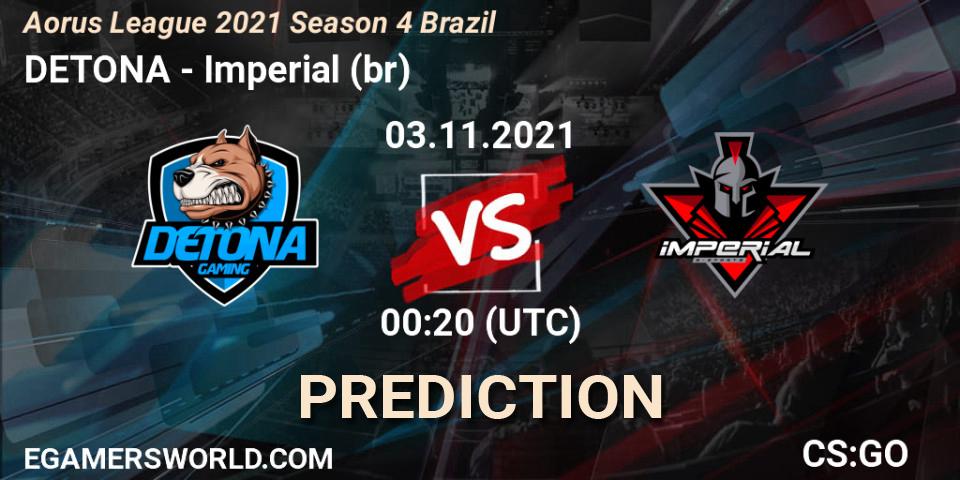 DETONA vs Imperial (br): Betting TIp, Match Prediction. 03.11.21. CS2 (CS:GO), Aorus League 2021 Season 4 Brazil