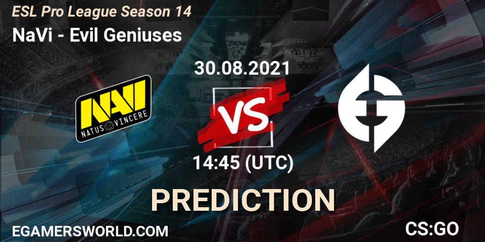 NaVi vs Evil Geniuses: Betting TIp, Match Prediction. 30.08.21. CS2 (CS:GO), ESL Pro League Season 14