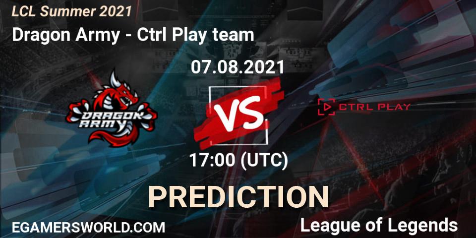 Dragon Army vs Ctrl Play team: Betting TIp, Match Prediction. 08.08.21. LoL, LCL Summer 2021