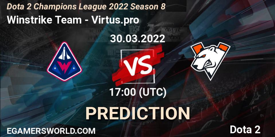 Winstrike Team vs Virtus.pro: Betting TIp, Match Prediction. 30.03.22. Dota 2, Dota 2 Champions League 2022 Season 8