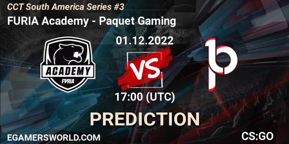 FURIA Academy vs Paquetá Gaming: Betting TIp, Match Prediction. 01.12.22. CS2 (CS:GO), CCT South America Series #3