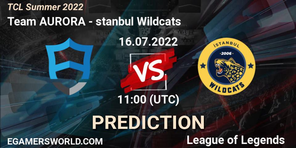 Team AURORA vs İstanbul Wildcats: Betting TIp, Match Prediction. 16.07.22. LoL, TCL Summer 2022