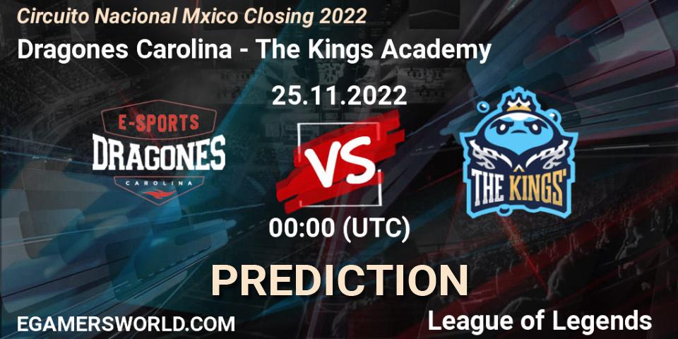Dragones Carolina vs The Kings Academy: Betting TIp, Match Prediction. 25.11.22. LoL, Circuito Nacional México Closing 2022