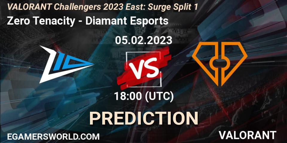 Zero Tenacity vs Diamant Esports: Betting TIp, Match Prediction. 05.02.23. VALORANT, VALORANT Challengers 2023 East: Surge Split 1