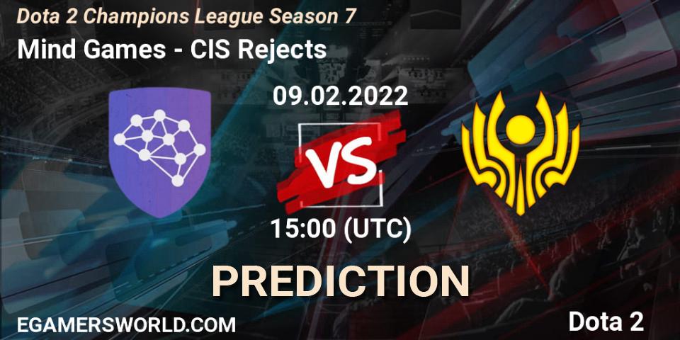 Mind Games vs CIS Rejects: Betting TIp, Match Prediction. 09.02.22. Dota 2, Dota 2 Champions League 2022 Season 7