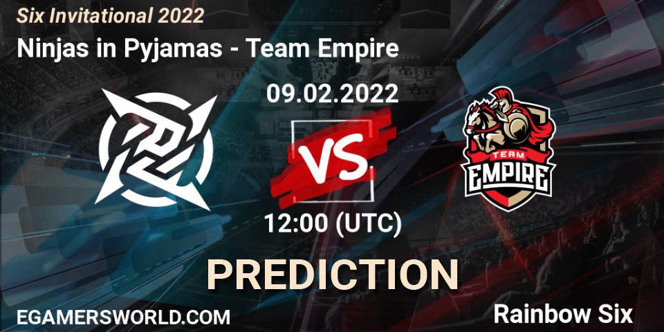 Ninjas in Pyjamas vs Team Empire: Betting TIp, Match Prediction. 09.02.22. Rainbow Six, Six Invitational 2022