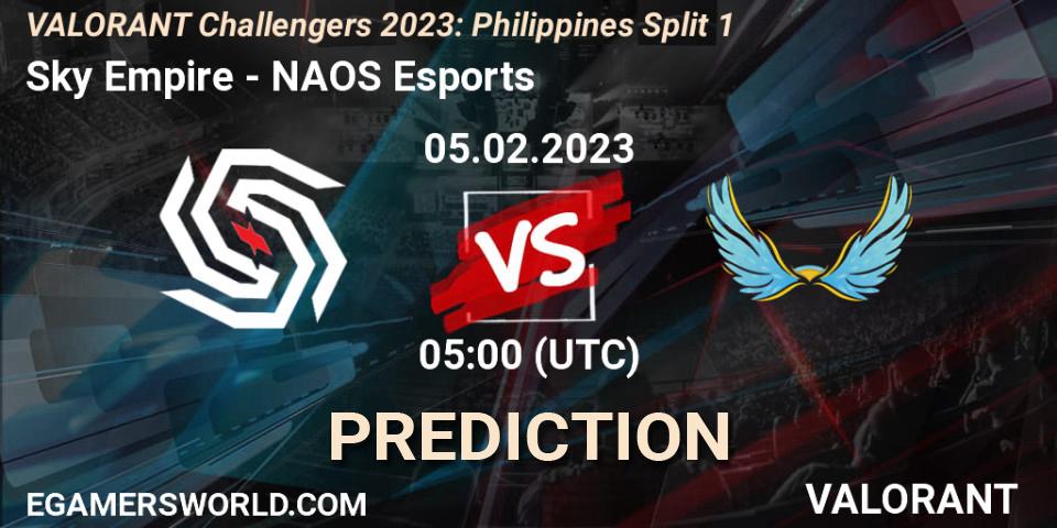 Sky Empire vs NAOS Esports: Betting TIp, Match Prediction. 05.02.23. VALORANT, VALORANT Challengers 2023: Philippines Split 1